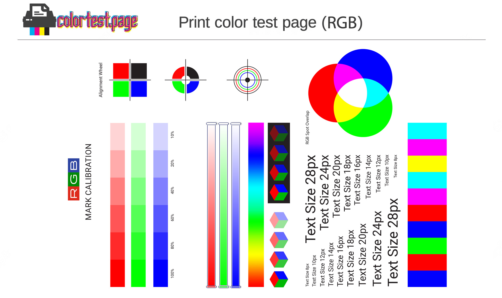 RGB print color test page pdf