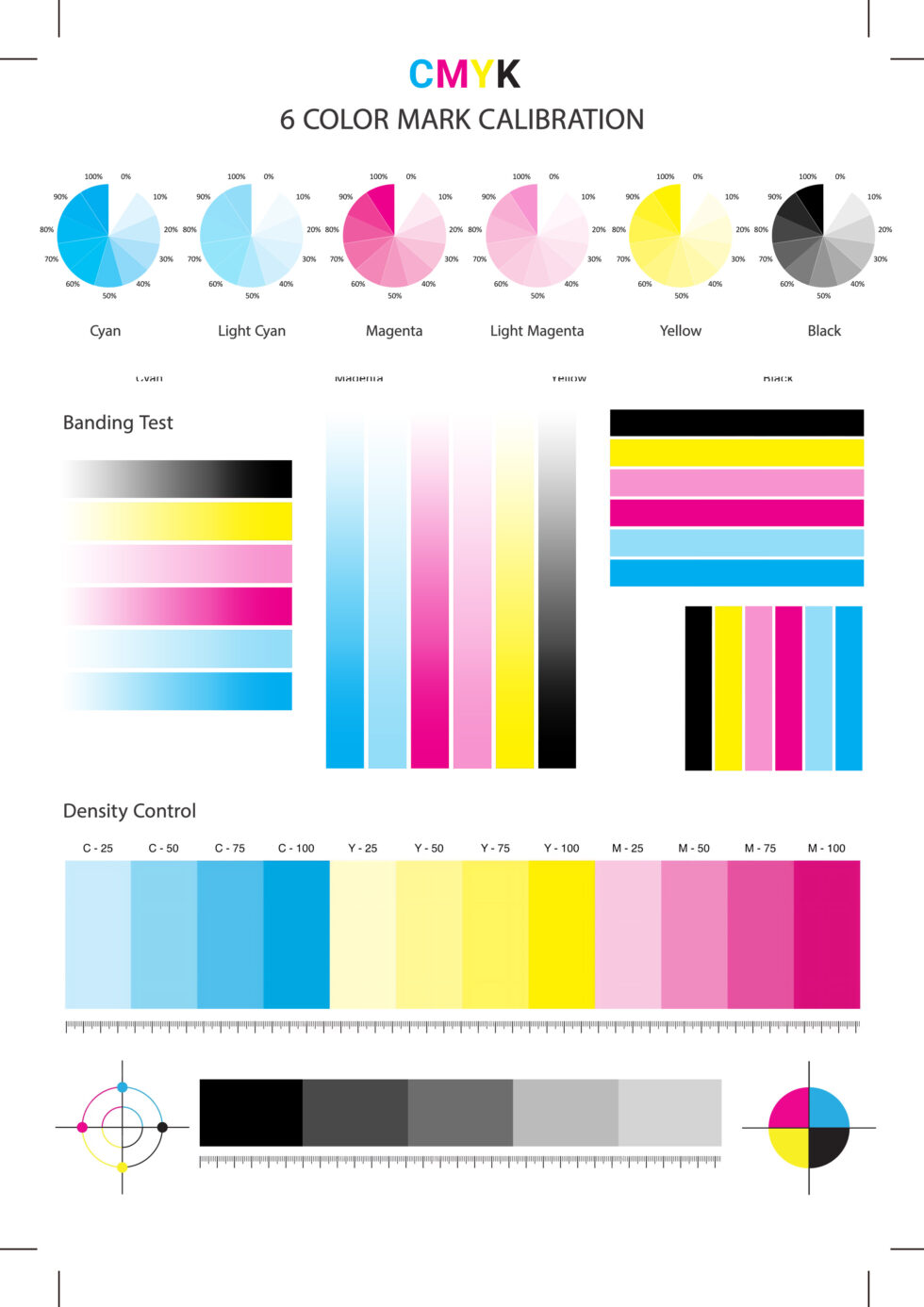 6 Color Printer Test Page | Color Test Page